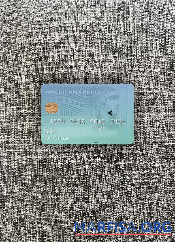 Downloadable USA New York CFSB bank AMEX card photolook front template